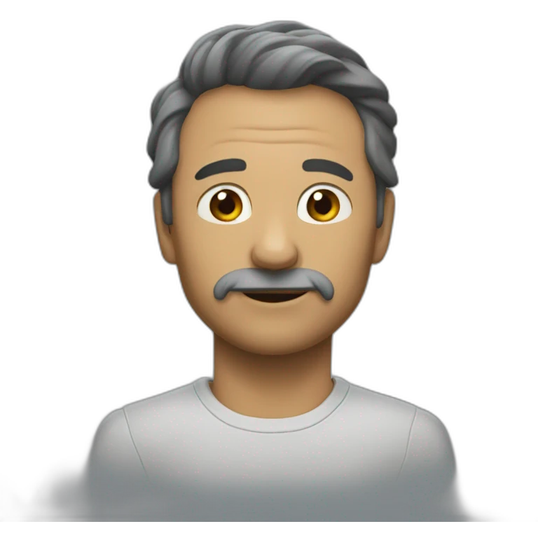 Un chauve emoji
