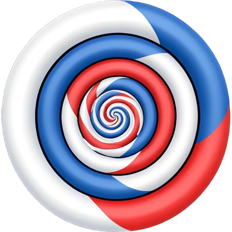 Red, White, and Blue counterclockwise emoji