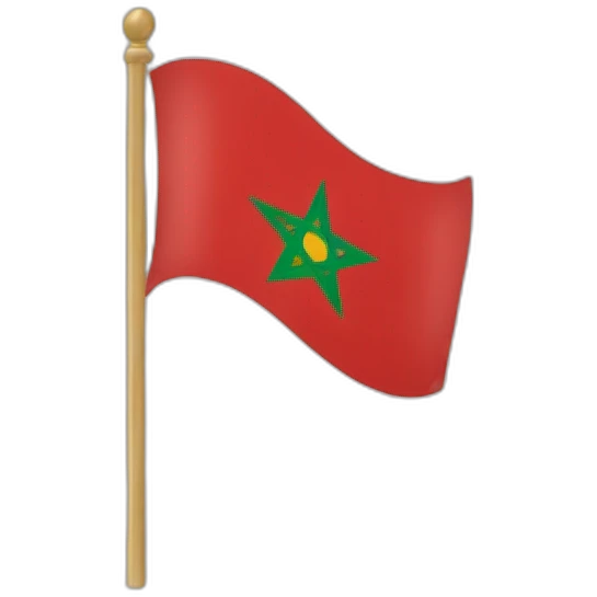 Le drapeau du Maroc avec un cœur autour emoji