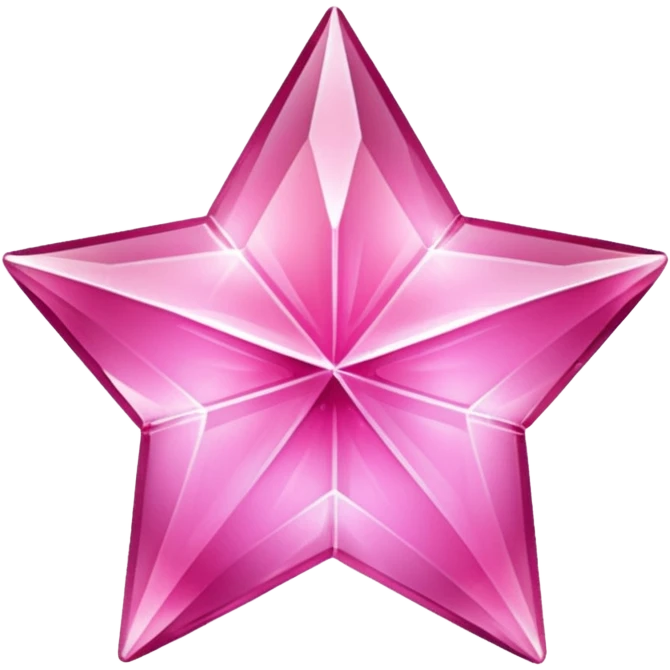 ultra realistic pink crystal star emoji