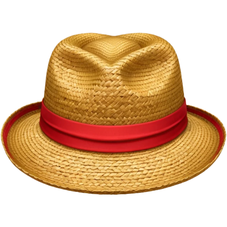 just a straw hat with red detailing emoji