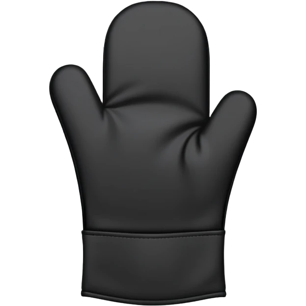 a black tanning mitt (no thumb)  emoji