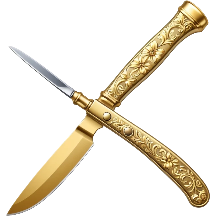 gold straight razor emoji