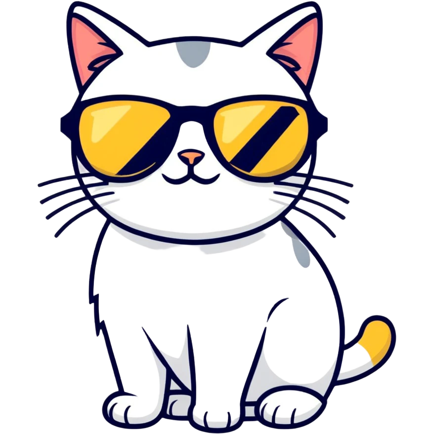 Cat with sunglasses emoji