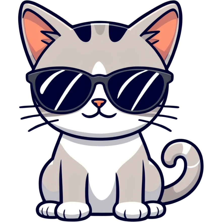 Cat with sunglasses emoji