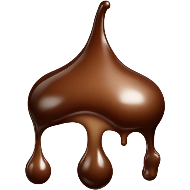 Chocolate water drop emoji