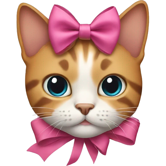 Cat with a bow emoji