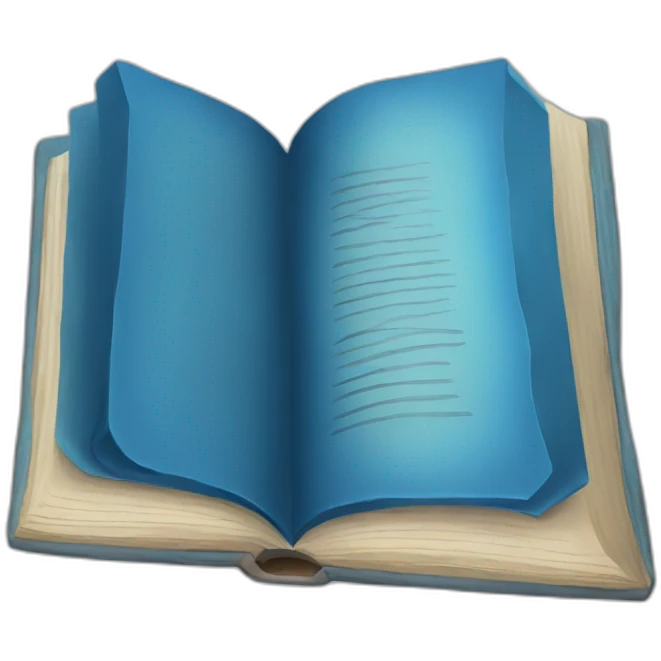 Blue book open emoji