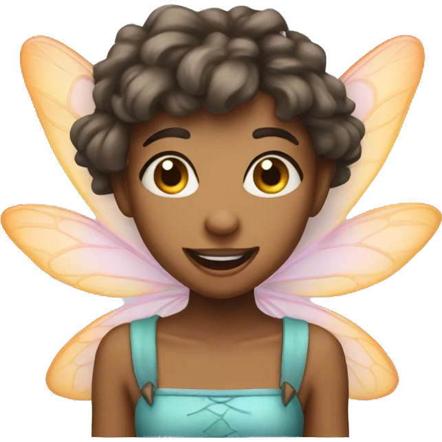 a fairy sticking out her tongue emoji