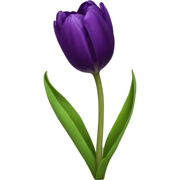 dark purple single tulip emoji