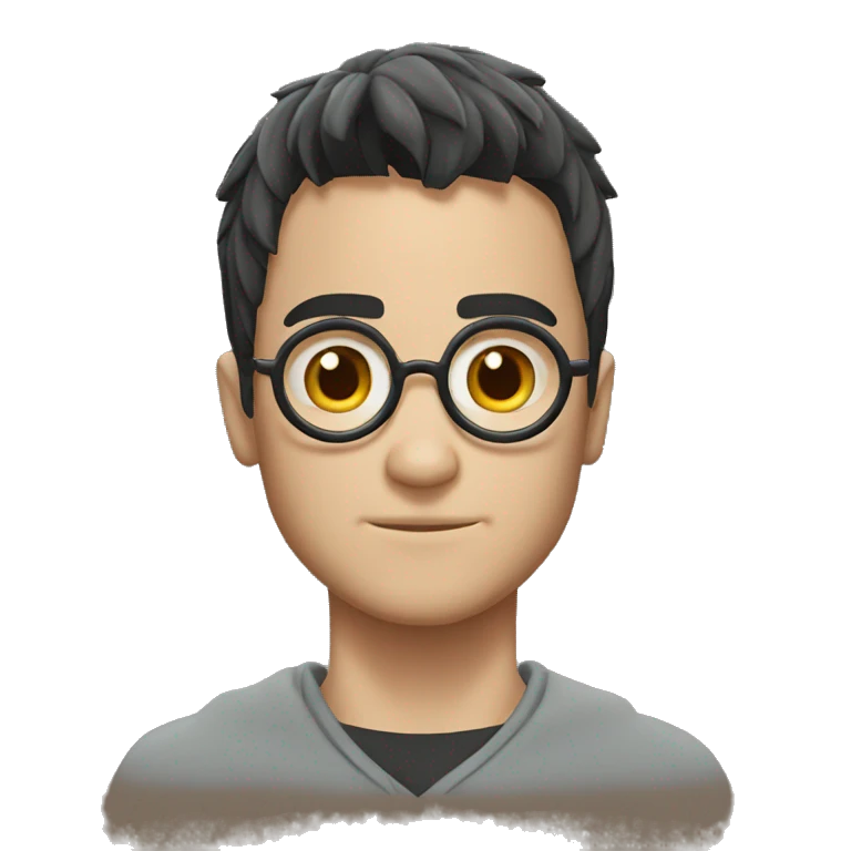 harry potter in harry potter with a scar on his forehead emoji