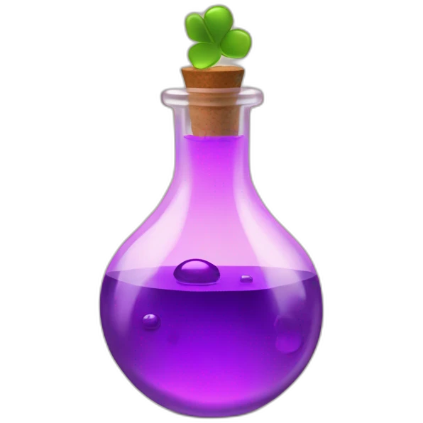 luck potion simple style 3d emoji