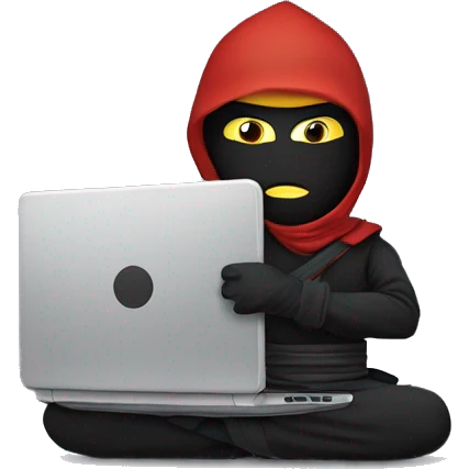 ninja sur un ordinateur emoji
