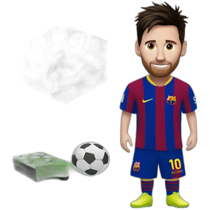 Messi loves xbox emoji