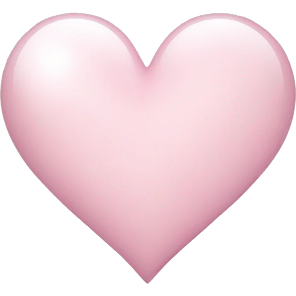 Shiny pale pink heart  emoji