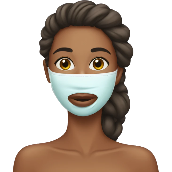 The-girl-puts-a-skincare-mask-on-her-face emoji