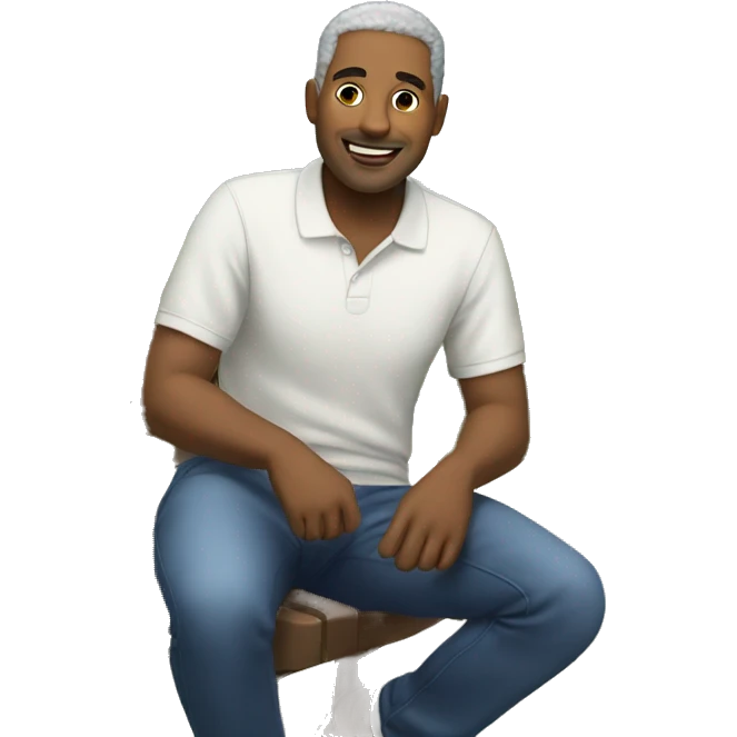 male portrait in outdoor setting emoji
