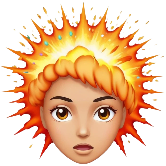 Woman with Exploding Head emoji emoji