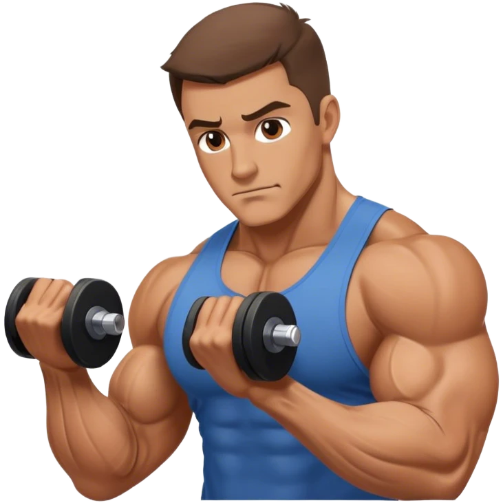 man weighted wrist curl emoji
