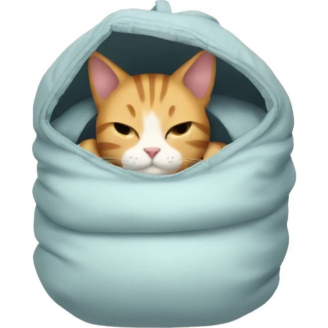 Cat in sleepin bag emoji