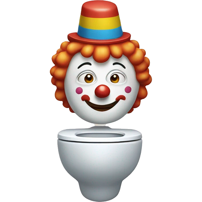 Clown on a toilet emoji