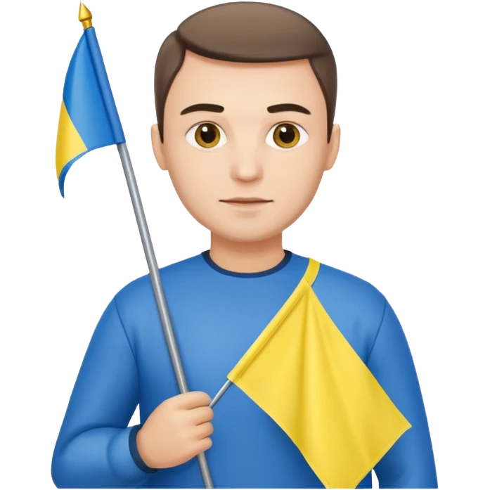 The Ukrainian man with flag emoji