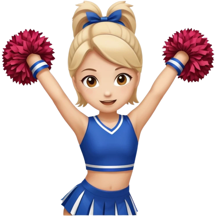 girl doing cheerleader emoji