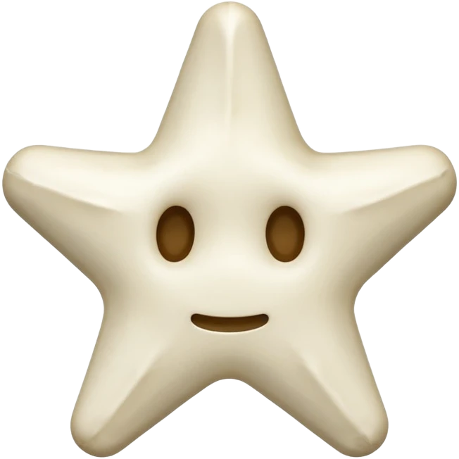 starshape made of bone. no face . no outer ridge. no eyes. no. nose. no mouth. just a star stop rendering a face on it emoji