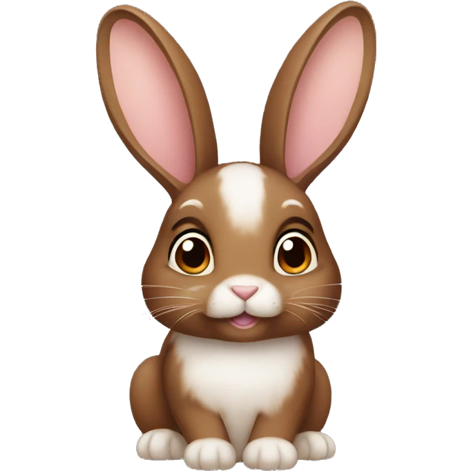 brown bunny with lop ears emoji