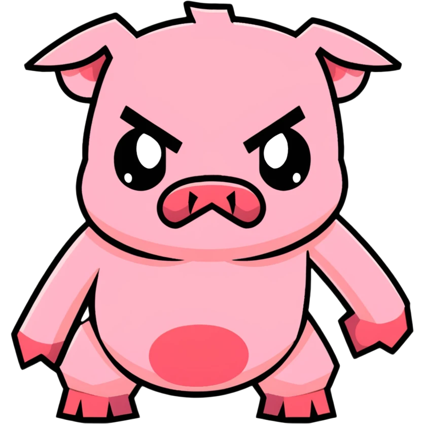 angry Minecraft baby Piglin emoji