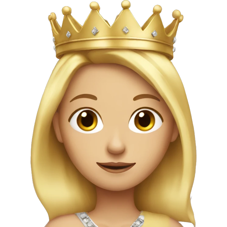 Blonde girl with crown  emoji