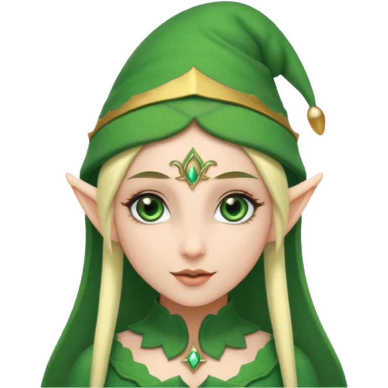 elf girl with elf hat emoji