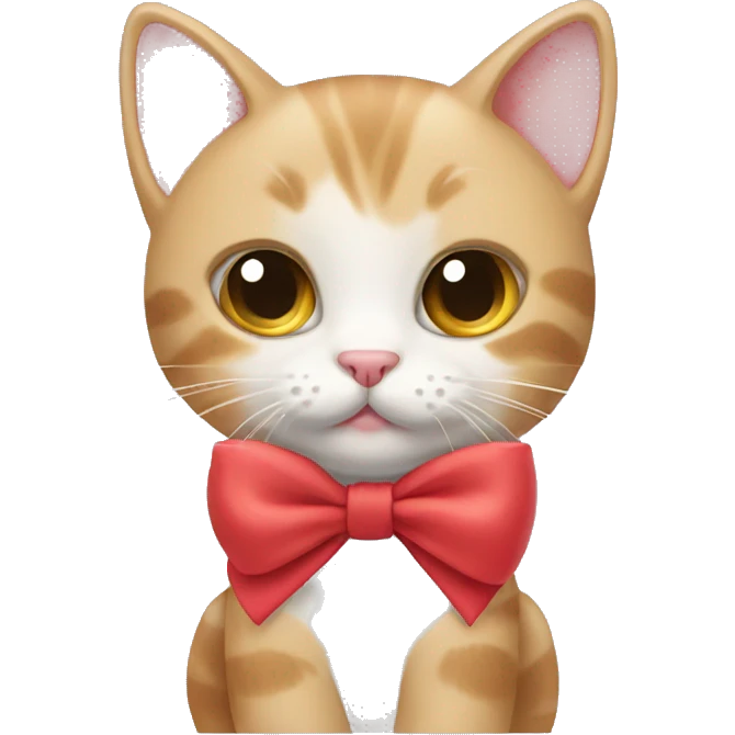 kitty with bow emoji
