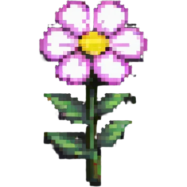 flower in pixel art style emoji