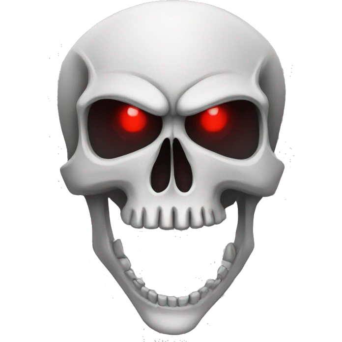 Skull Punisher with red eyes emoji