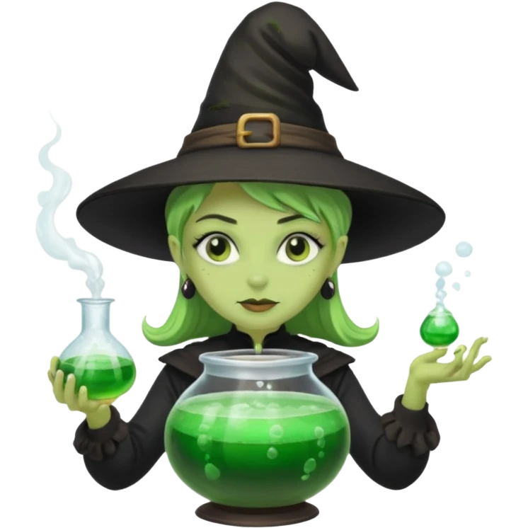 green witch cooking potion emoji