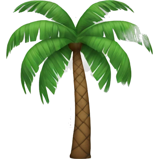 A palm tree with two human arms emoji