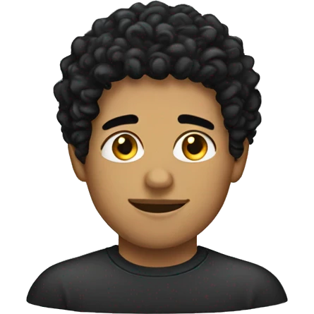Curly black hair Hispanic  emoji