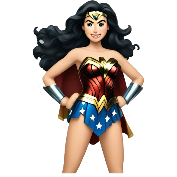 Wonder Woman happy emoji
