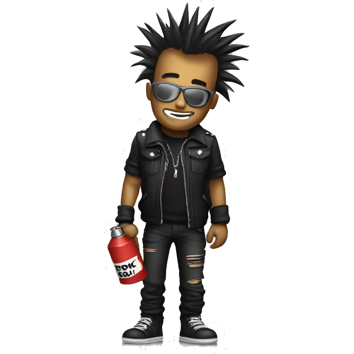 punk with spray can emoji
