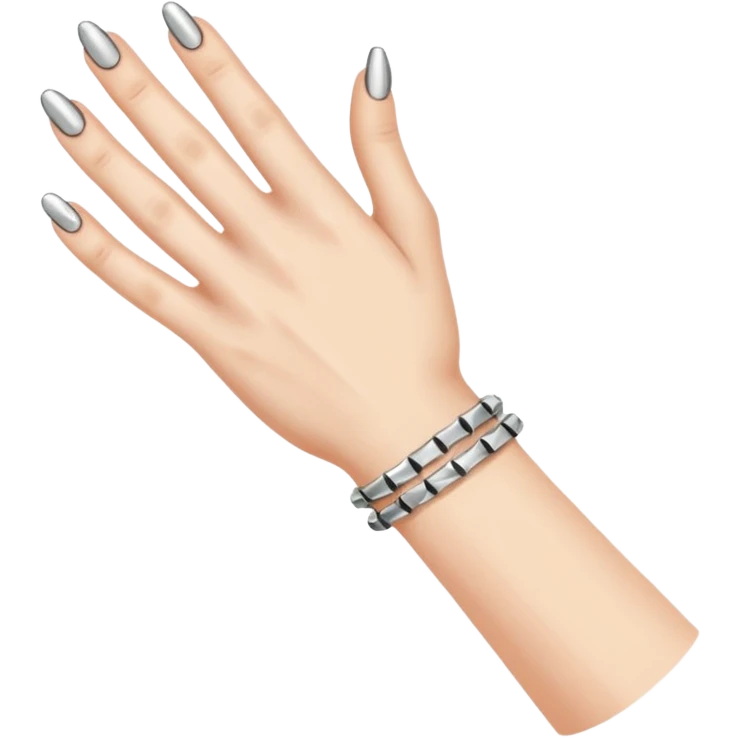 Wrist with nails hammered into it in a line. emoji