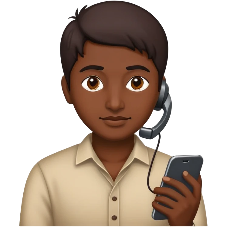 Indian on phone emoji