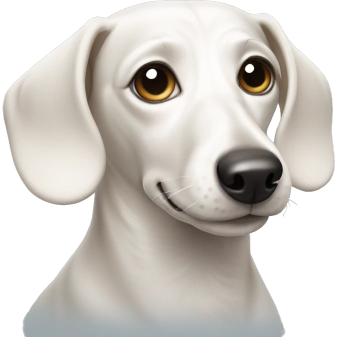 white dachshund emoji