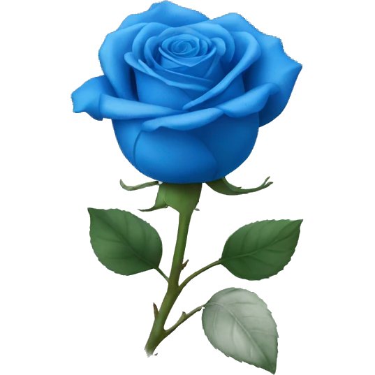 realistic blue rose emoji