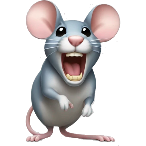 mouse with tooth emoji
