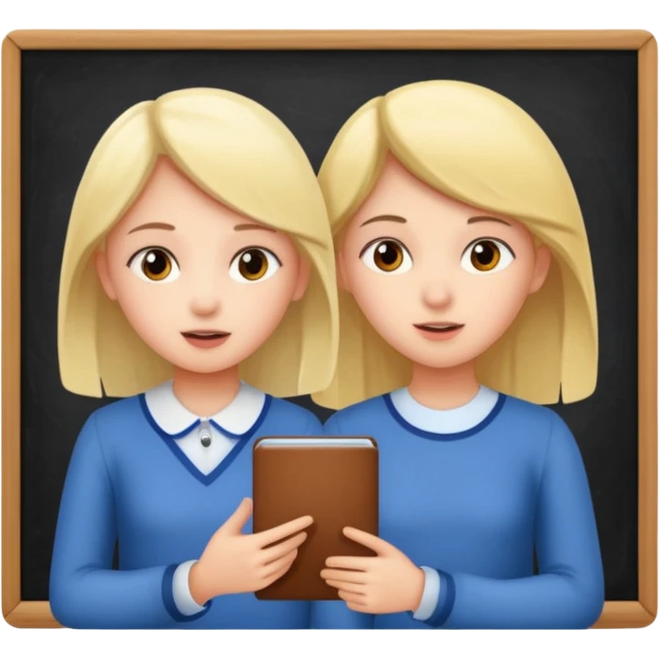 Девочка просит одноклассника списать работу в школе emoji