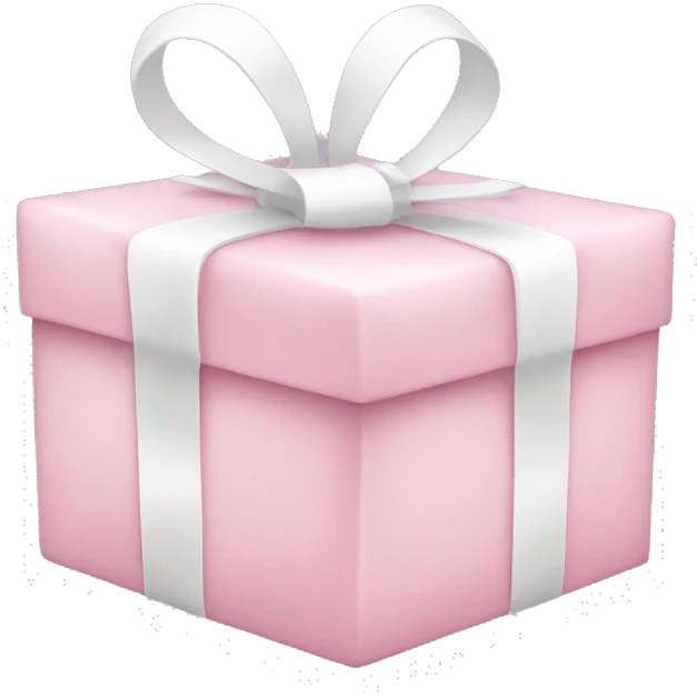 Light pink and white present emoji