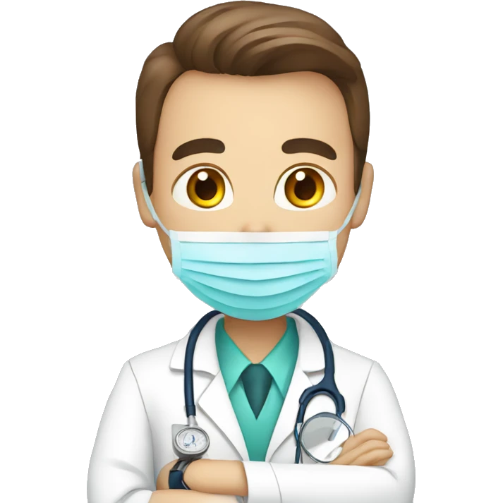 Doctor is measuring blood pressure emoji