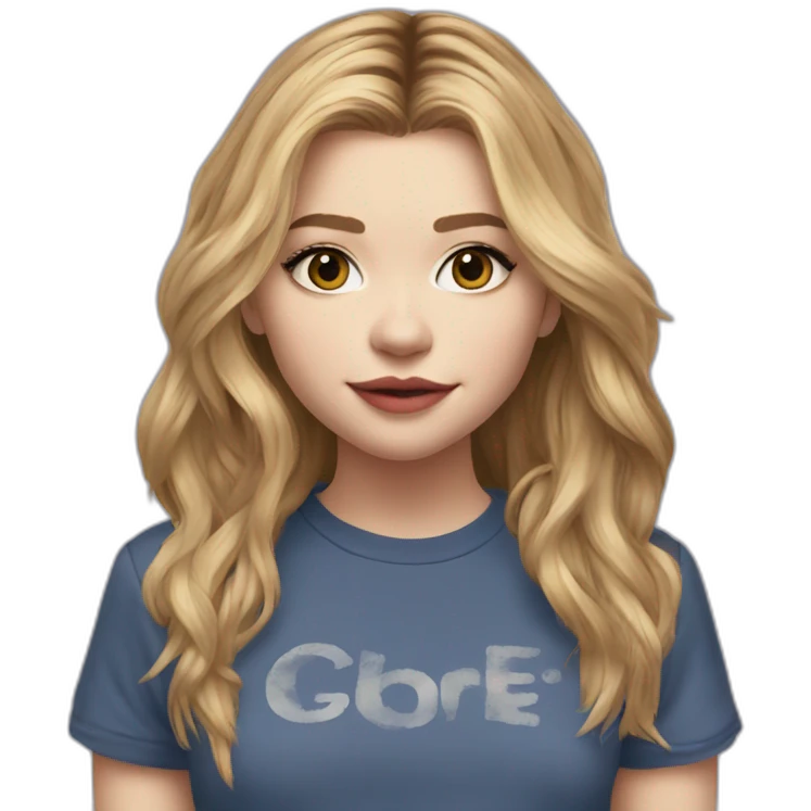 chloë grace moretz wearing tee emoji
