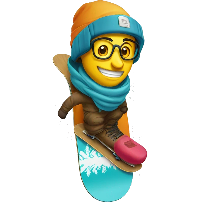 genius snowboard emoji
